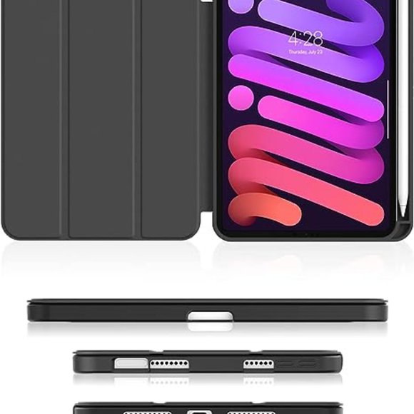 Space Gray iPad Mini 6 Case 2021 6th Generation with Pencil Holder - NEW - Picture 4 of 6